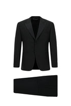 Siyah Relaxed Fit Rahat Kesim Sivri Yaka Yün Smokin & Damatlık