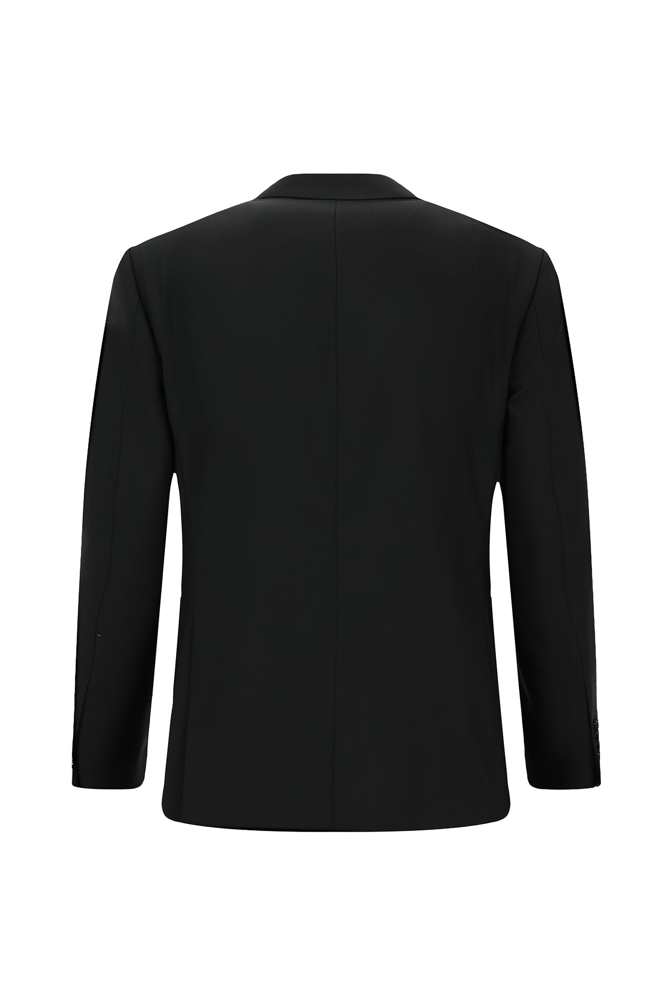 Siyah Relaxed Fit Rahat Kesim Sivri Yaka Yün Smokin & Damatlık