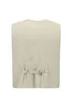 Orta Bej Slim Fit Dar Kesim Sivri Yaka Yelekli Yünlü Smokin & Damatlık