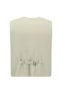 Orta Bej Slim Fit Dar Kesim Sivri Yaka Yelekli Yünlü Smokin & Damatlık