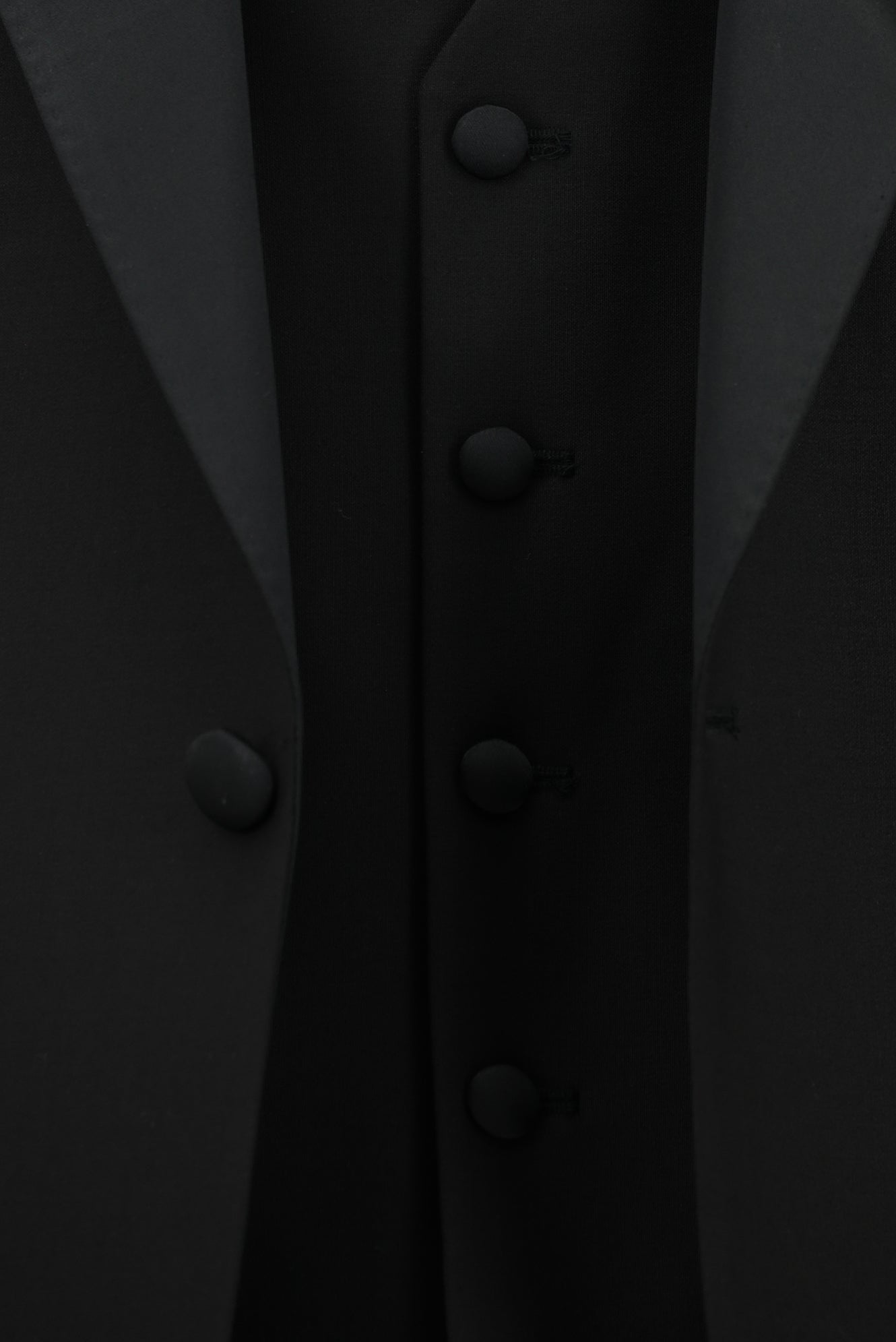 Siyah Slim Fit Dar Kesim Sivri Yaka Yelekli Yünlü Smokin & Damatlık