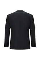 Koyu Lacivert Slim Fit Dar Kesim Sivri Yaka Yelekli Yünlü Smokin & Damatlık