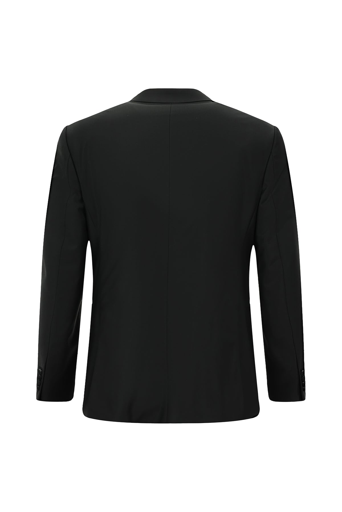 Siyah 6 Drop Regular Fit Standart Kesim Sivri Yaka Yünlü Kruvaze Smokin & Damatlık