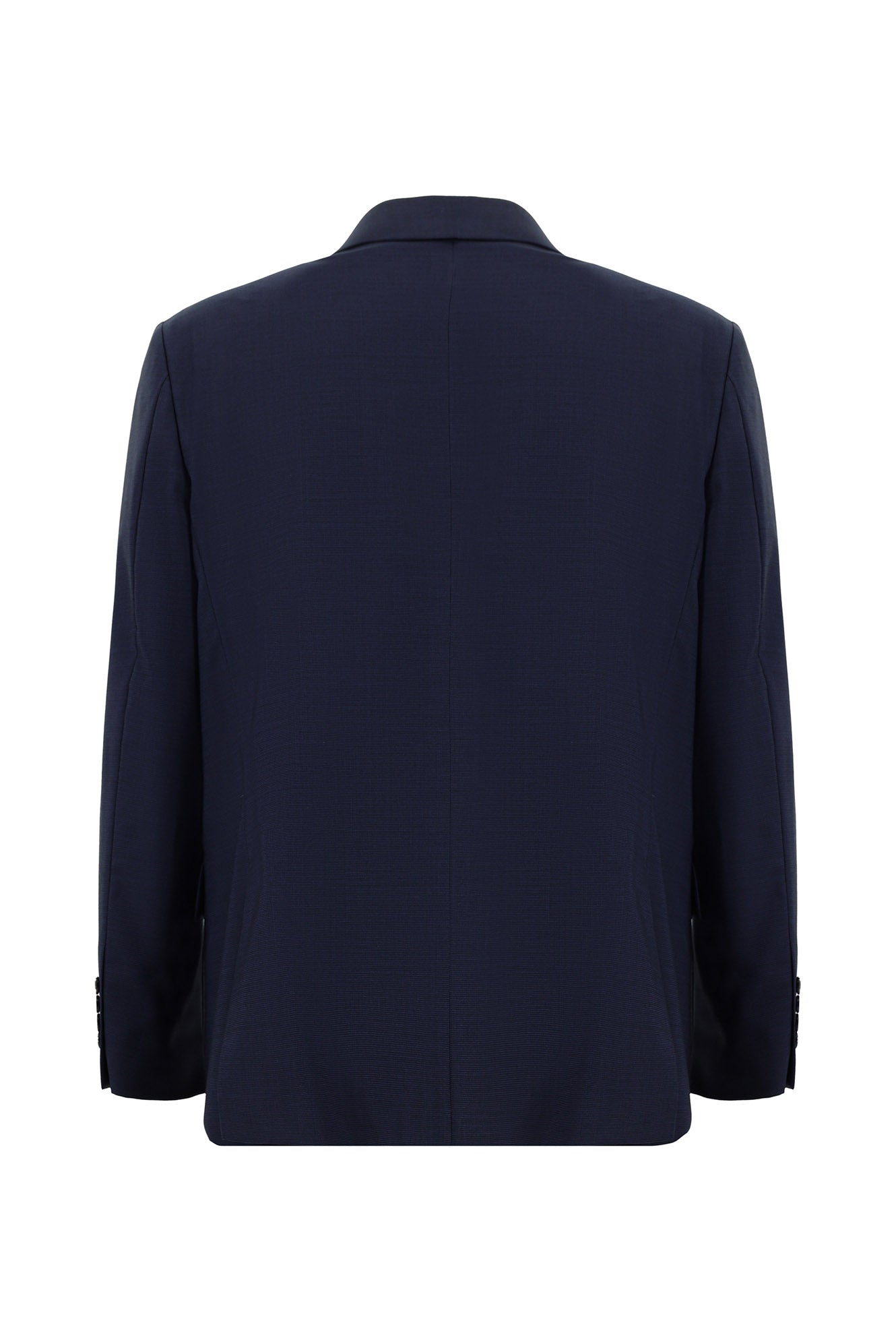 Koyu Lacivert Relaxed Fit Rahat Kesim İtalyan Klasik Desenli Yün Takım Elbise