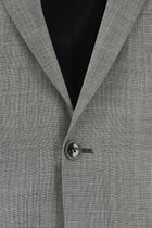 Açık Füme Relaxed Fit Rahat Kesim Yünlü Klasik Desenli Takım Elbise