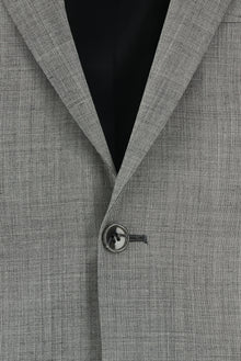 Açık Füme Slim Fit Dar Kesim Yünlü Klasik Desenli Takım Elbise