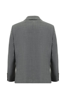 Koyu Füme 7 Drop Slim Fit Dar Kesim Yünlü Desenli Tak?m Elbise-Abdullah Ki??l?