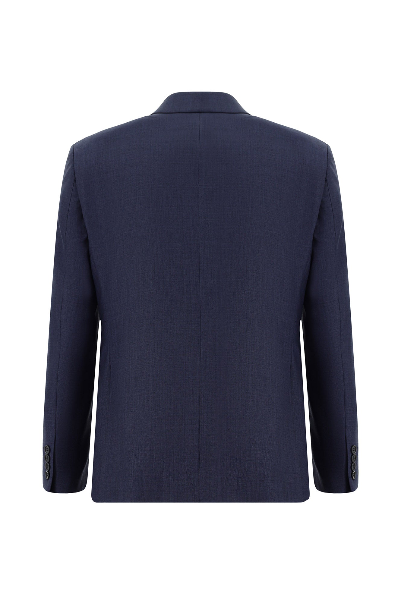 Aç?k Lacivert 7 Drop Slim Fit Dar Kesim Yünlü Desenli Tak?m Elbise-Abdullah Ki??l?