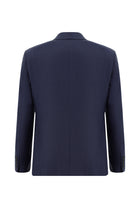 Aç?k Lacivert 7 Drop Slim Fit Dar Kesim Yünlü Desenli Tak?m Elbise-Abdullah Ki??l?
