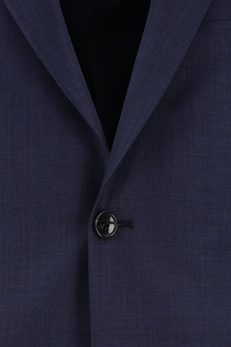 Açık Lacivert Relaxed Fit Rahat Kesim Yünlü Klasik Desenli Takım Elbise