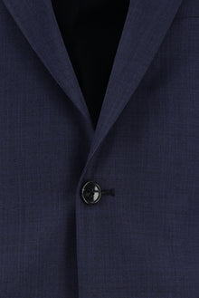 Aç?k Lacivert 7 Drop Slim Fit Dar Kesim Yünlü Desenli Tak?m Elbise-Abdullah Ki??l?
