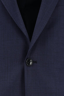 Açık Lacivert Slim Fit Dar Kesim Yünlü Klasik Desenli Takım Elbise