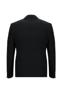 Siyah 4 Drop Relaxed Fit Rahat Kesim Yünlü Desenli Tak?m Elbise-Abdullah Ki??l?