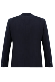Orta Lacivert 7 Drop Slim Fit Dar Kesim Yünlü Desenli Tak?m Elbise-Abdullah Ki??l?
