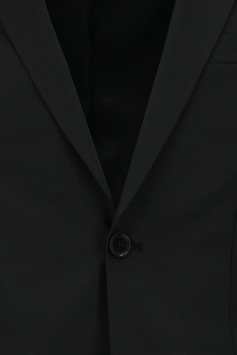Siyah 7 Drop Super Slim Fit Eksra Dar Kesim Desenli Spor Yünlü Tak?m Elbise-Abdullah Ki??l?