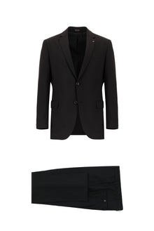 Koyu Kahve 6 Drop Regular Fit Standart Kesim Yünlü Desenli Kombinli Tak?m Elbise-Abdullah Ki??l?