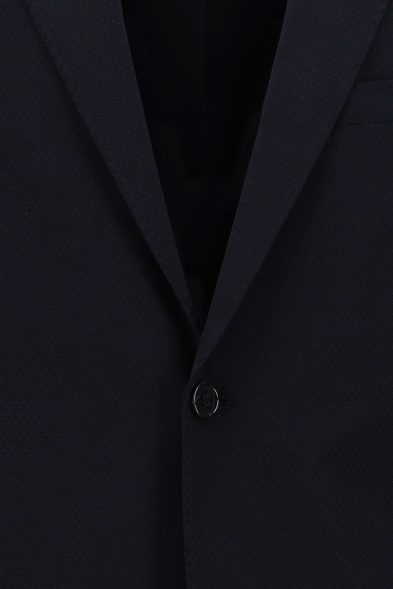 Koyu Lacivert Relaxed Fit Rahat Kesim Yünlü Desenli Kombinli Takım Elbise