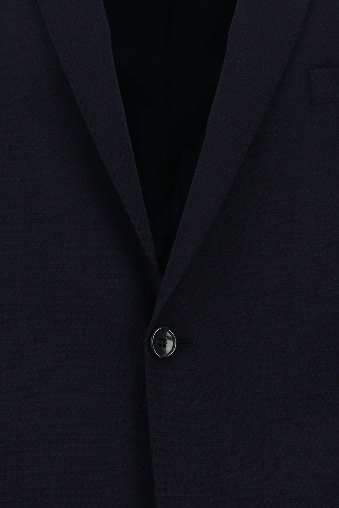 Koyu Lacivert Relaxed Fit Rahat Kesim Yünlü Desenli Kombinli Takım Elbise