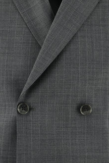 Orta Füme 7 Drop Slim Fit Dar Kesim Yünlü Kruvaze Çizgili Tak?m Elbise-Abdullah Ki??l?