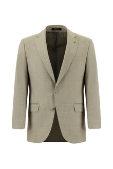 Aç?k Vizon 7 Drop Slim Fit Dar Kesim Yünlü Çizgili Tak?m Elbise-Abdullah Ki??l?