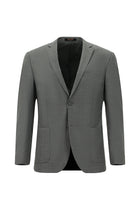 Orta Füme 7 Drop Super Slim Fit Eksra Dar Kesim Desenli Yünlü Tak?m Elbise-Abdullah Ki??l?