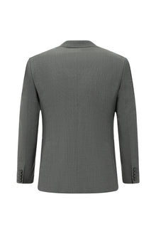 Orta Füme 7 Drop Super Slim Fit Eksra Dar Kesim Desenli Yünlü Tak?m Elbise-Abdullah Ki??l?