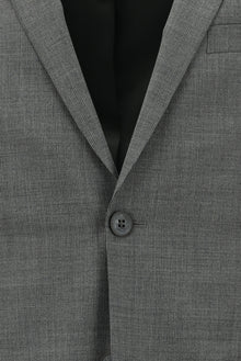 Orta Füme 7 Drop Super Slim Fit Eksra Dar Kesim Desenli Yünlü Tak?m Elbise-Abdullah Ki??l?