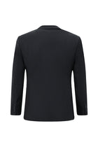 Koyu Lacivert Super Slim Fit Ekstra Dar Kesim Desenli Yünlü Takım Elbise