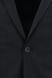 Koyu Lacivert 7 Drop Super Slim Fit Eksra Dar Kesim Desenli Yünlü Tak?m Elbise-Abdullah Ki??l?