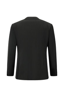 Koyu Füme 4 Drop Relaxed Fit Rahat Kesim Yünlü Çizgili Beli Lastikli Pileli Tak?m Elbise-Abdullah Ki??l?