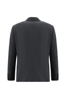 Koyu Füme 6 Drop Regular Fit Standart Kesim Yünlü Kruvaze Çizgili Tak?m Elbise-Abdullah Ki??l?