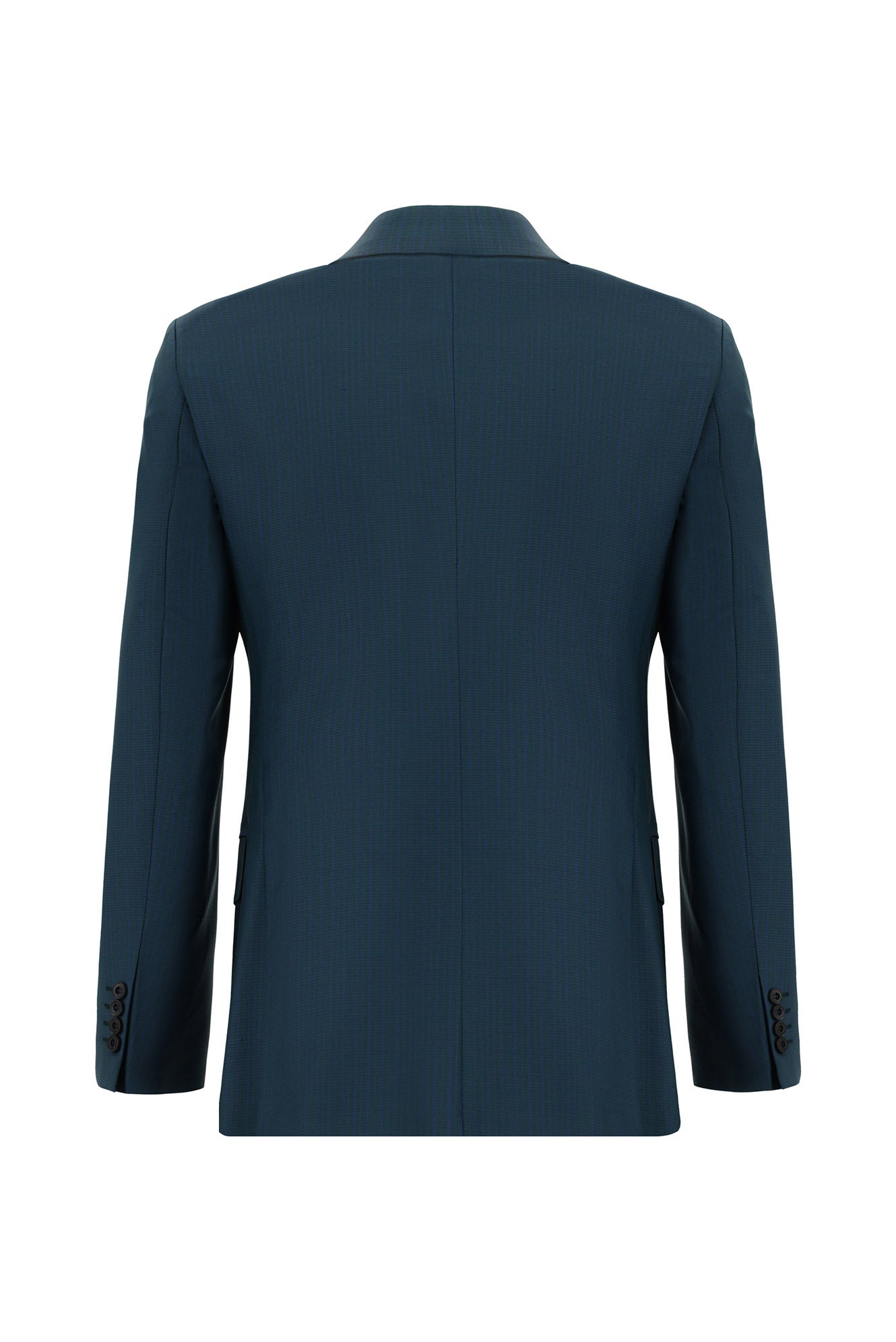 Koyu Yeşil Super Slim Fit Ekstra Dar Kesim Yünlü Klasik Desenli Takım Elbise