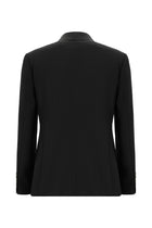 Siyah Slim Fit Dar Kesim Yünlü Klasik Çizgili Takım Elbise