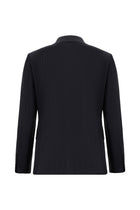 Koyu Lacivert Slim Fit Dar Kesim Yünlü Klasik Çizgili Takım Elbise