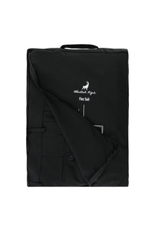 Siyah Regular Fit Flex Suit Yünlü Çizgili Kruvaze Çantalı Takım Elbise