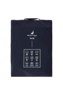 Koyu Lacivert Regular Fit Flex Suit Yünlü Çizgili Kruvaze Çantalı Takım Elbise