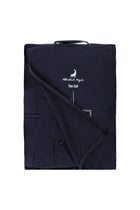 Koyu Lacivert Regular Fit Flex Suit Yünlü Çizgili Kruvaze Çantalı Takım Elbise