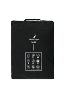 Siyah Regular Fit Flex Suit Yünlü Çizgili Klasik Çantalı Takım Elbise