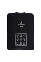 Siyah Lacivert Regular Fit Çantalı Flex Suit Yünlü Çizgili Klasik Takım Elbise