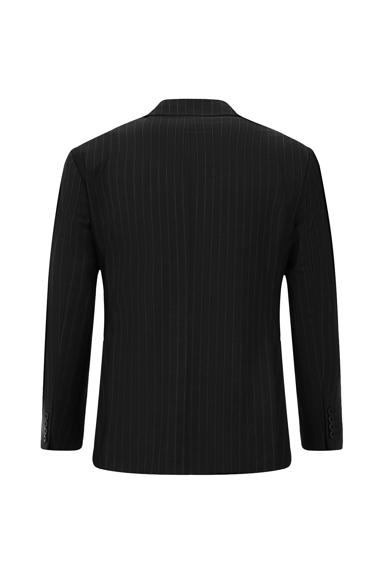 Koyu Antrasit 7 Drop Slim Fit Dar Kesim Yünlü Sivri Yaka Beli Lastikli Pileli Çizgili Klasik Takım Elbise