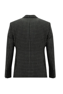 Koyu Antrasit Slim Fit Dar Kesim Kombinli Yelekli Yün Takım Elbise