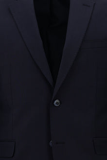 Koyu Lacivert 4 Drop Relaxed Fit Rahat Kesim Yünlü Kareli Tak?m Elbise-Abdullah Ki??l?
