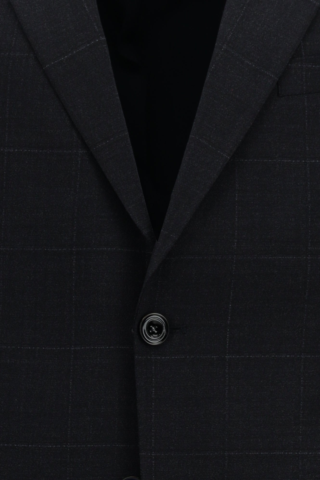 Koyu Lacivert Slim Fit Dar Kesim Kareli Yünlü Klasik Takım Elbise