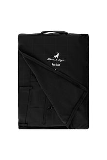 Siyah Regular Fit Flex Suit Yünlü Kareli Kruvaze Çantalı Takım Elbise