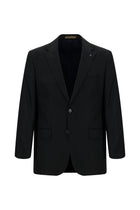 Koyu Lacivert Relaxed Fit Rahat Kesim Klasik Ekose İtalyan Yün Takım Elbise