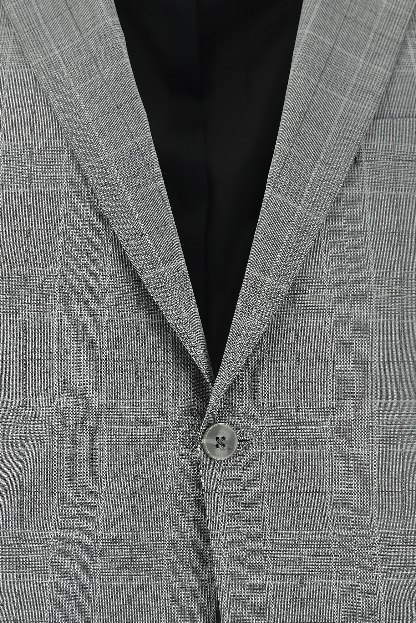 Orta Füme Relaxed Fit Rahat Kesim Yünlü Klasik Ekose Takım Elbise