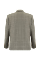 Koyu Vizon Slim Fit Dar Kesim Yünlü Klasik Ekose Takım Elbise