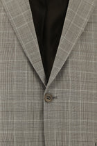 Koyu Vizon Relaxed Fit Rahat Kesim Yünlü Klasik Ekose Takım Elbise