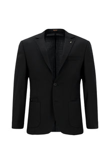 Siyah 7 Drop Super Slim Fit Eksra Dar Kesim Yünlü Ekose Beli Lastikli ?pli Gofre Tak?m Elbise-Abdullah Ki??l?