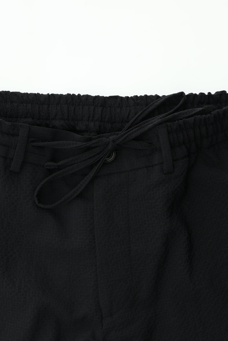 Siyah 7 Drop Super Slim Fit Eksra Dar Kesim Yünlü Ekose Beli Lastikli ?pli Gofre Tak?m Elbise-Abdullah Ki??l?
